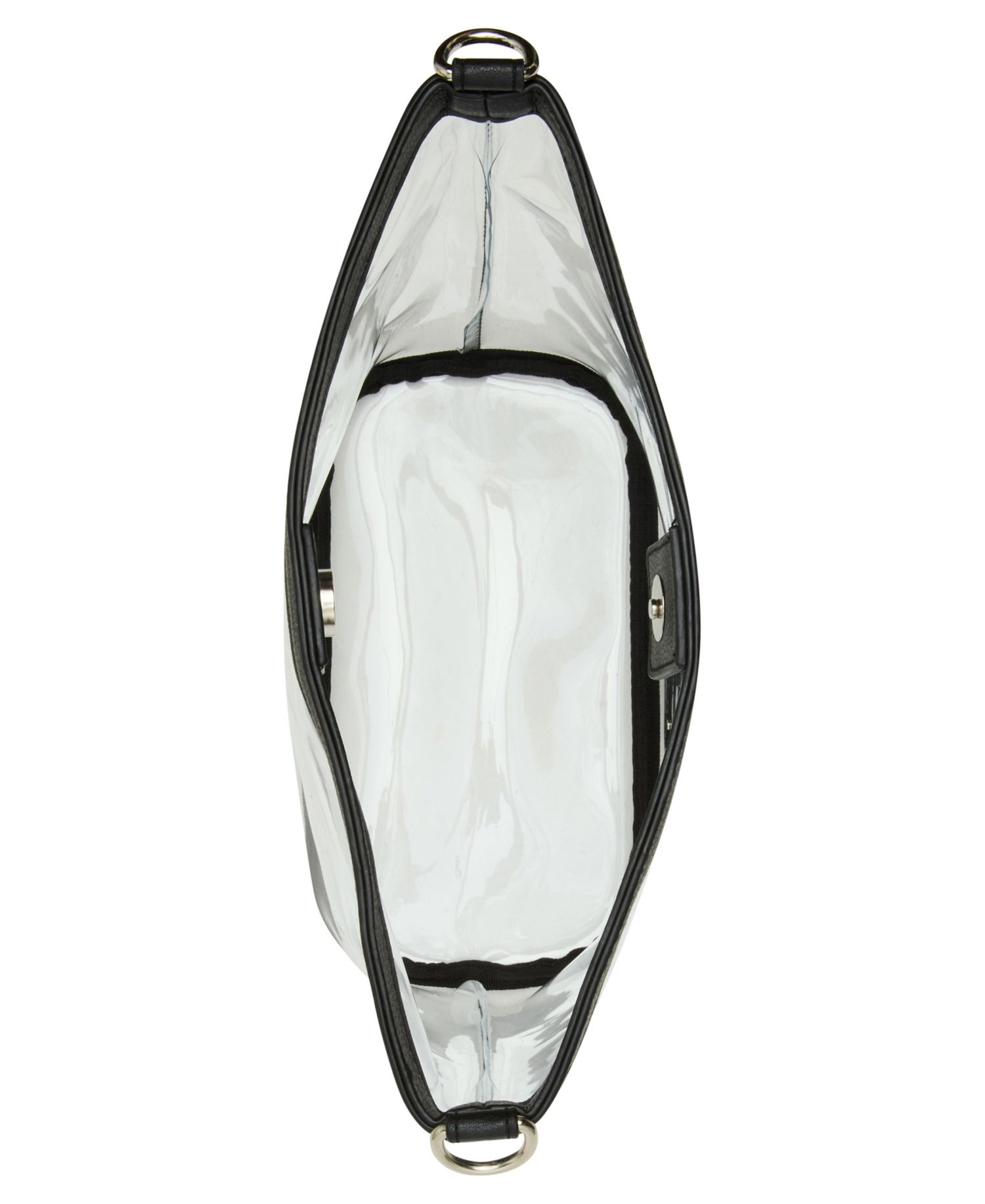 Cleo Clear Vinyl Small Bucket Crossbody Bag