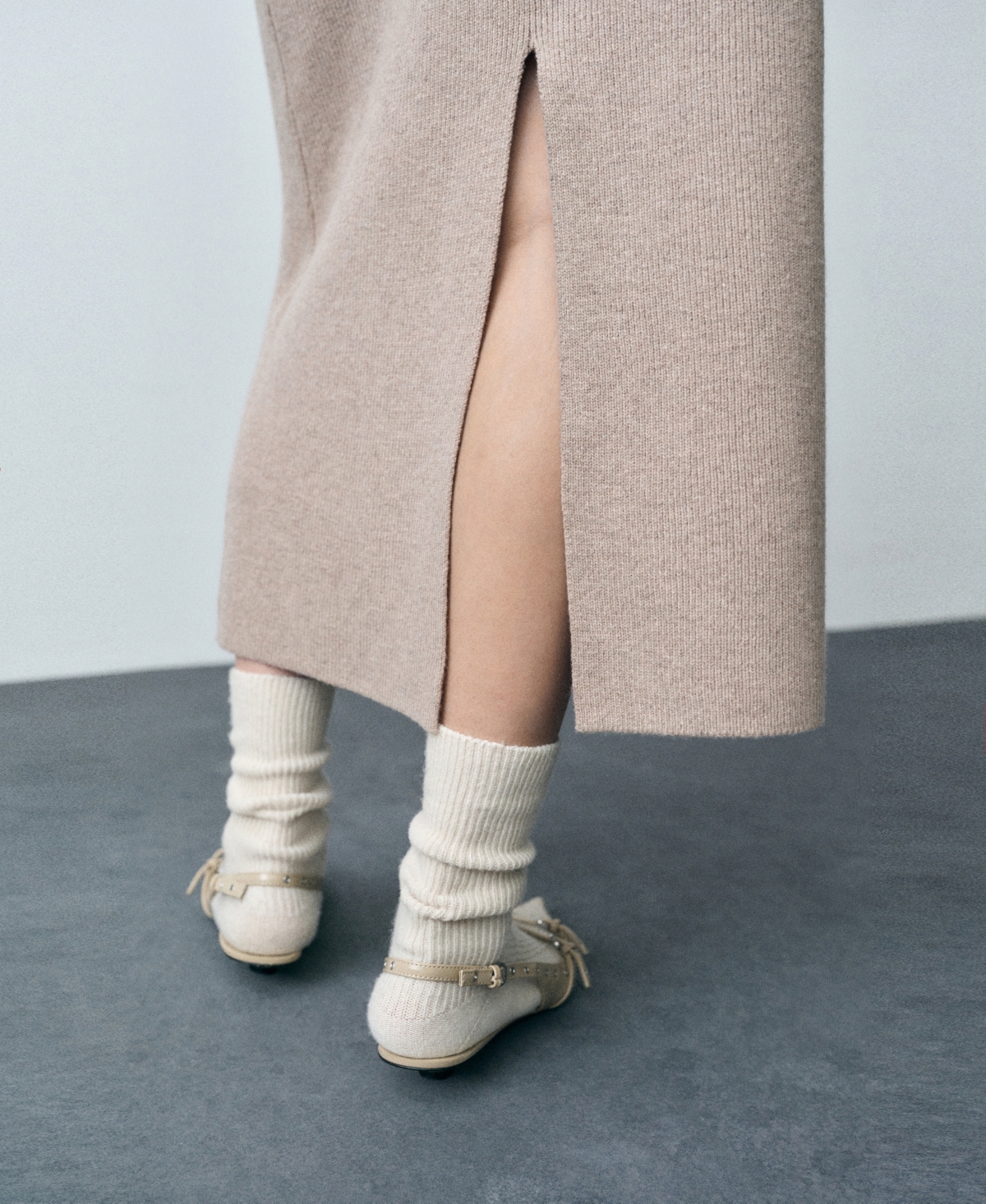 Mango Women's Wool Blend Midi Skirt In Sand