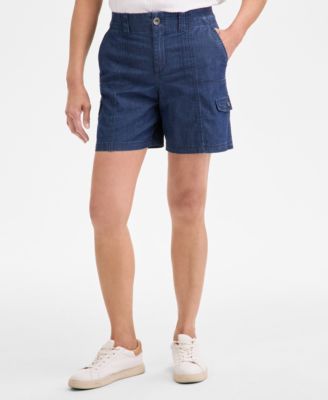 Women's Mid-Rise Comfort-Waist Cargo Shorts, Exclusively at Macy's