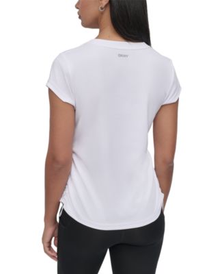 Sport Women's Crewneck Short-Sleeve Side-Ruched Top