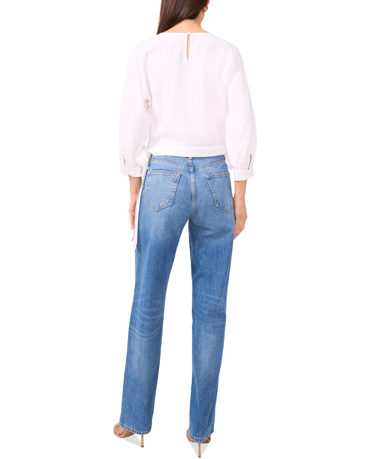 1.state Side Tie Top In Ultra White
