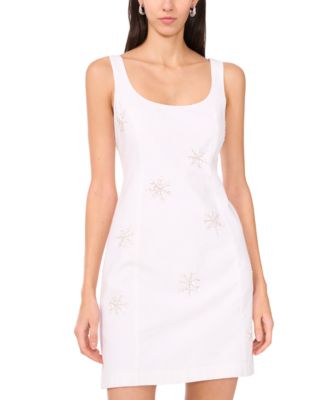 1.STATE - Women's Embellished Scoop-Neck Mini Dress