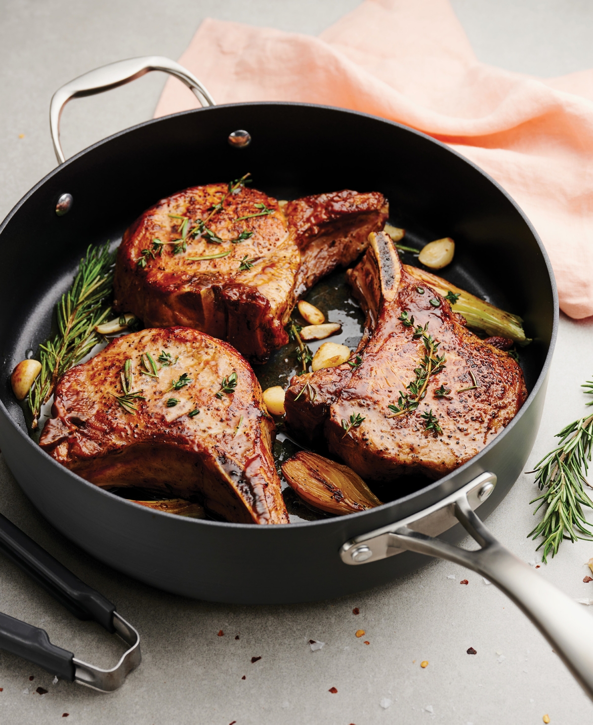Tramontina Hard-anodized Aluminum 5.5-qt Covered Deep Saute Pan In Dark Gray