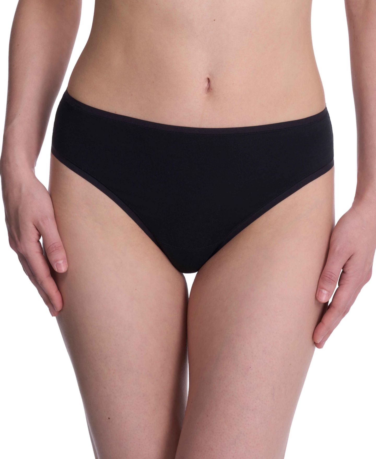 Трусы-стринги Bare, хлопок — Natori, цвет: Чёрный, вариант 1 — фото 1