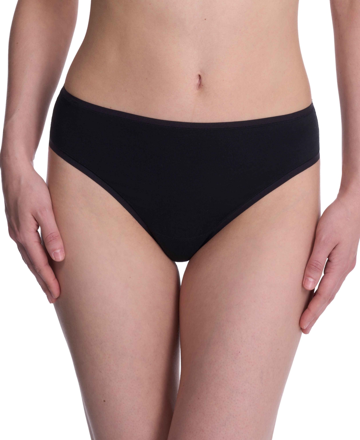 Natori Bliss Bare Cotton Hipster Briefs In Black