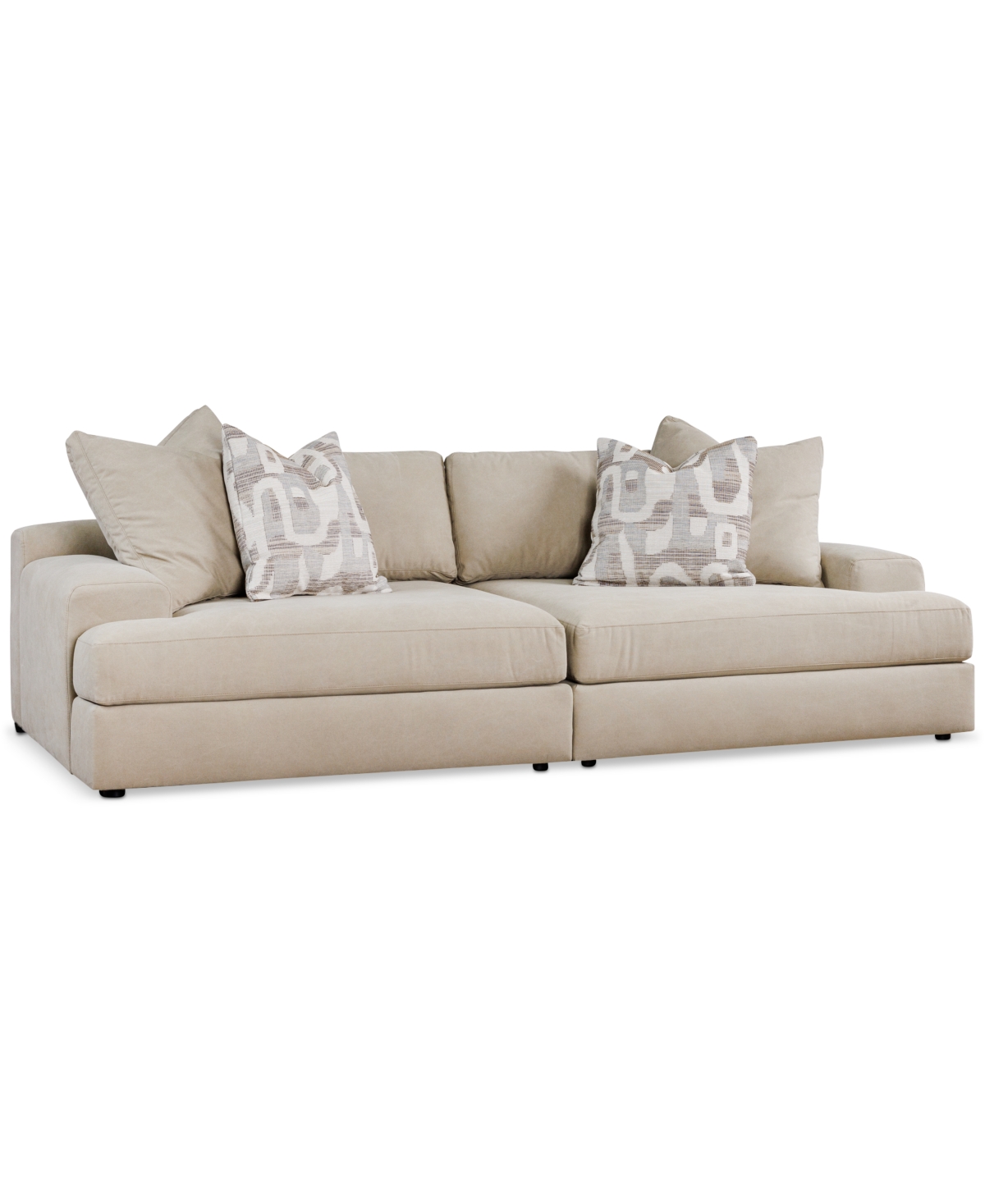 Macy's Klarke 2-pc. Sofa With Deep Seating, Exclusively At  In Platinum
