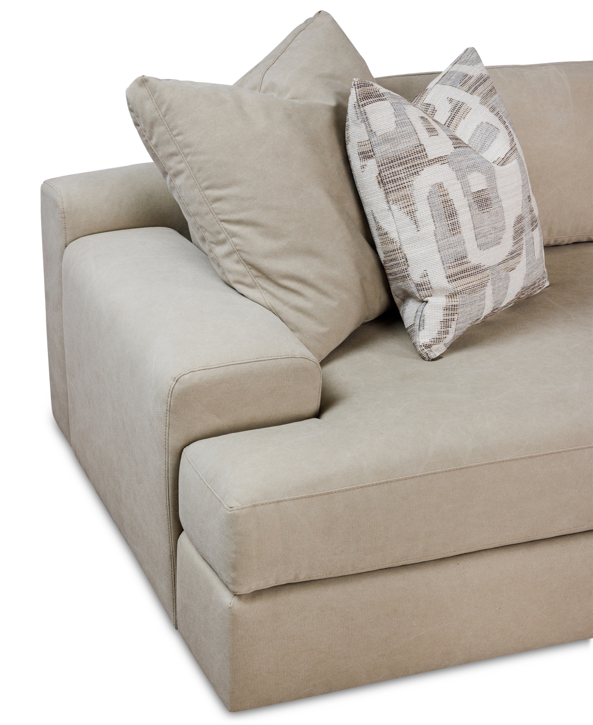 Macy's Klarke 3-pc. L Sectional With Deep Seating, Exclusively At  In Platinum