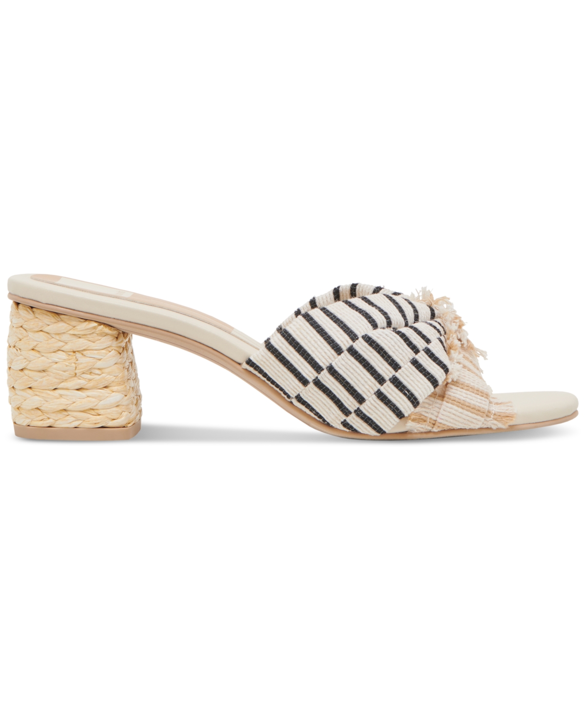 Dolce Vita Izra Sandal In Natural Multi Striped Linen
