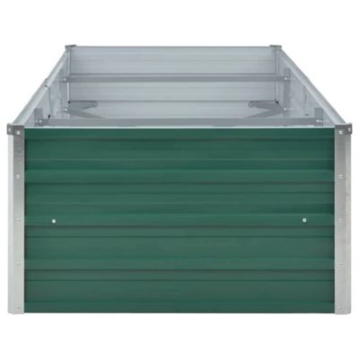 Raised Bed Green Galvanized Steel 94.5 x 31.5 x 17.7 in Planters