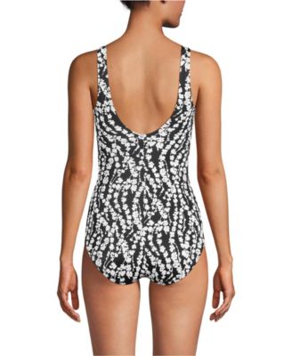 Women's Mastectomy Chlorine Resistant Tugless One Piece Swimsuit Soft Cup