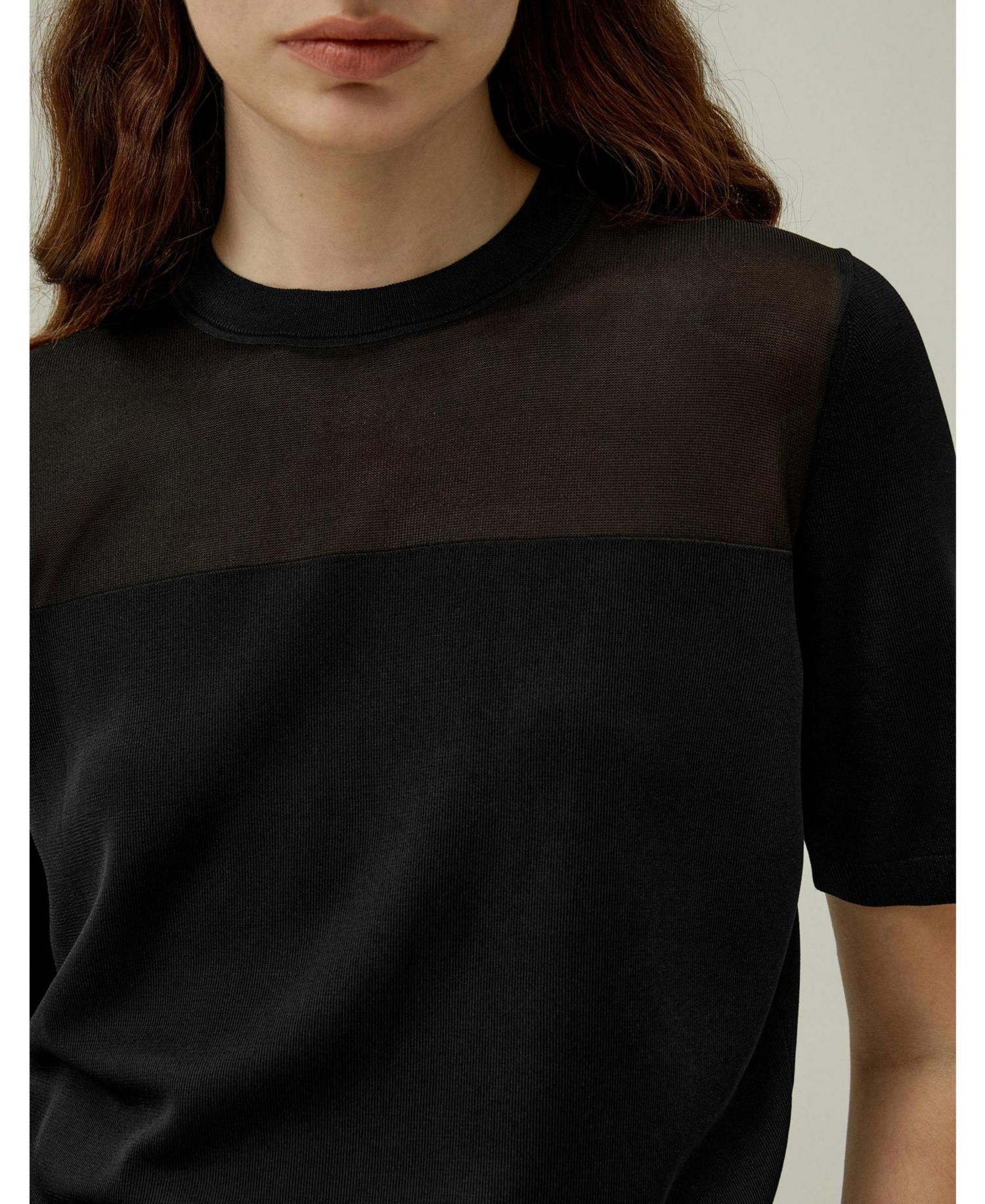 Women's Sophisticated Dual-Knit Silk T-Shirt
