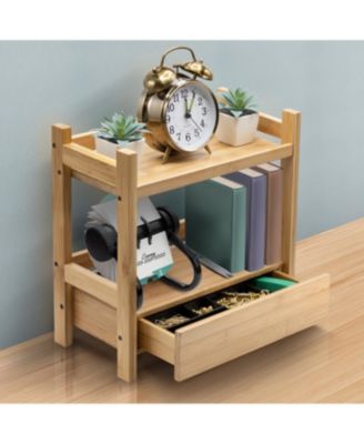 2-Tier Bamboo Kitchen Countertop Organizer - ideal for storage and display, stores your favorite spices, seasonings, and household items