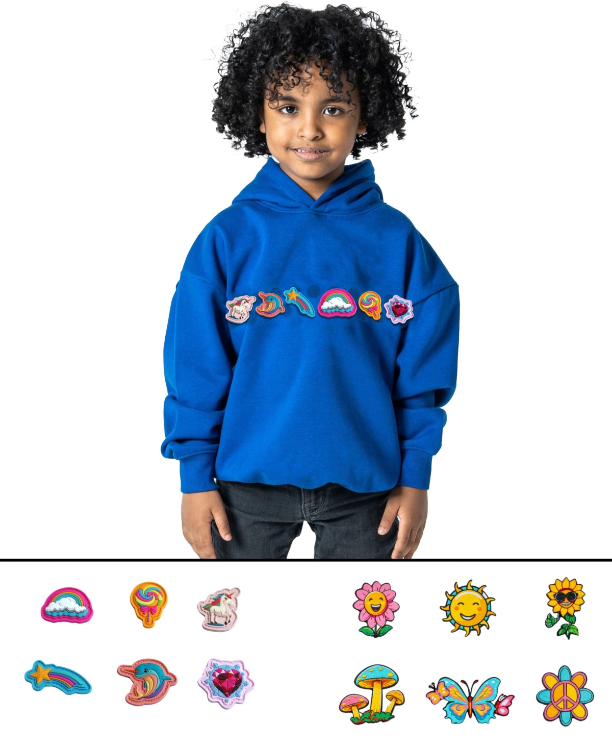 Shop Rabble Clothing Unisex Customizable Hoodie Bundle With Flower Power And Magic Wonders Dabblz In Blueberry Blast