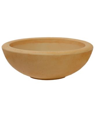 Weather-Resistant Polyresin Double-Walled Outdoor Flower Pot Planter, 20.75"