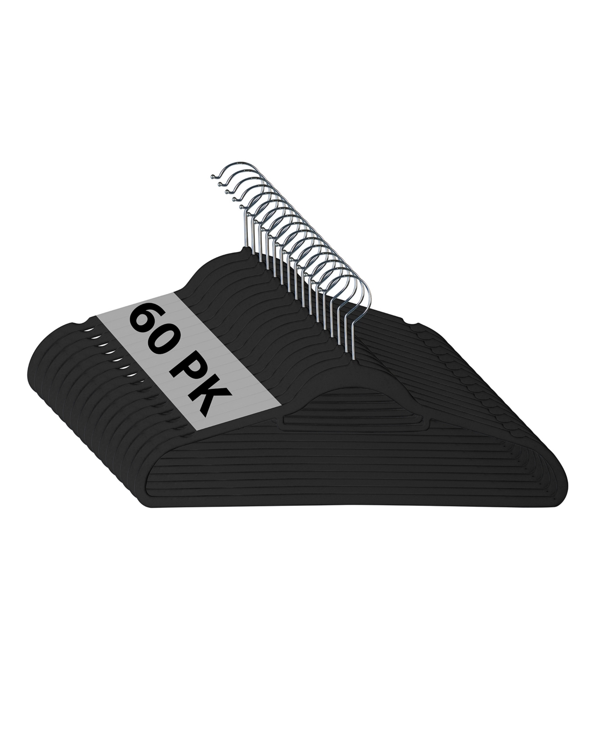 Velvet Hangers, Pack of 60 - Black
