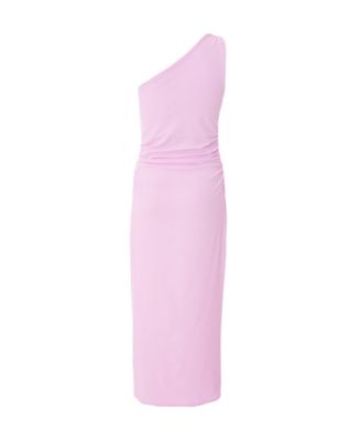 Women's Scuba Crepe One Shoulder Buckle Detail Maxi Dress