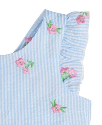 Baby Girls 2-Piece Seersucker Dress with Matching Headband Set