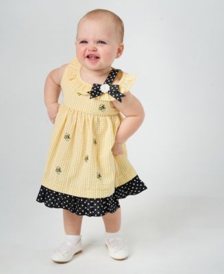 Rare Editions Baby Girls Bumble Bee Seersucker Dress - Macy's