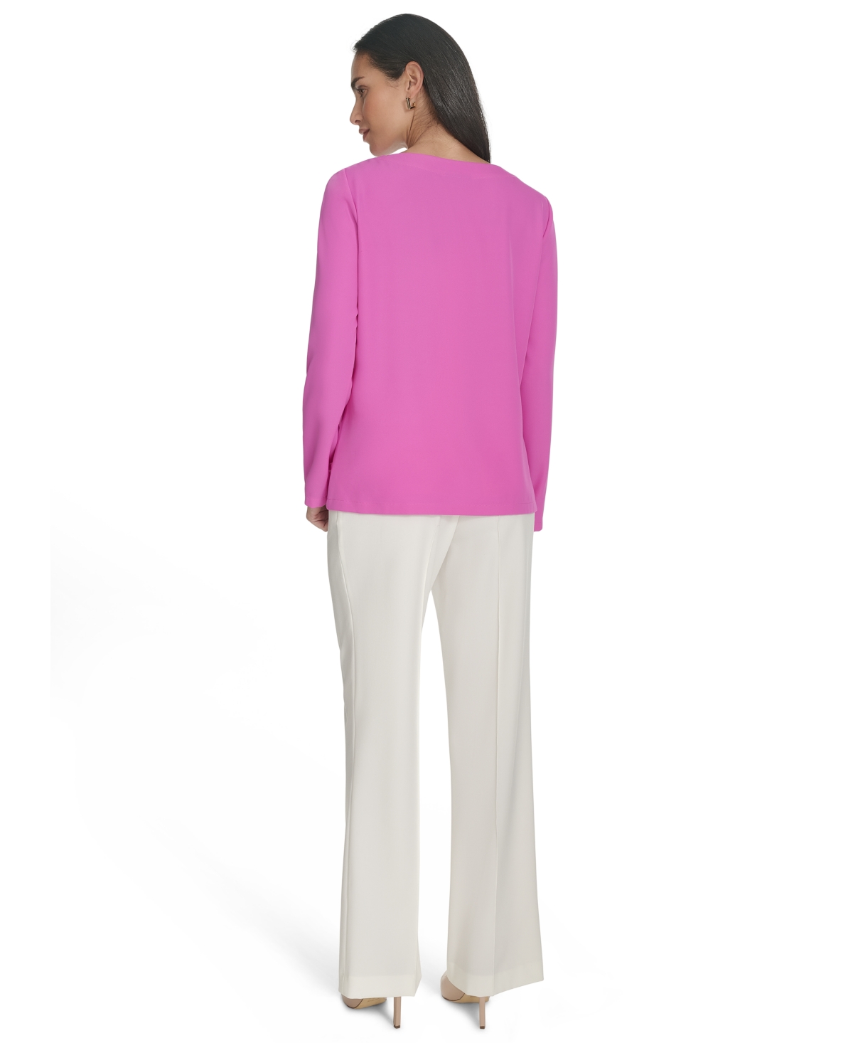 HALSTON WOMEN'S BUTTON-TRIM TOP 
