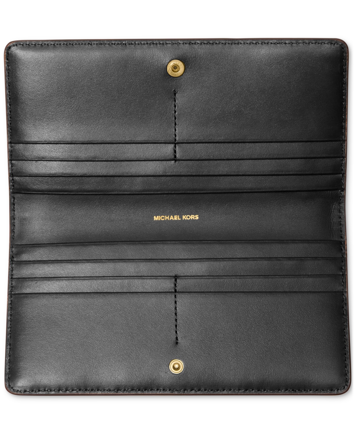 Michael Kors Michael  Bryant Large Slim Snap Wallet In Luggage