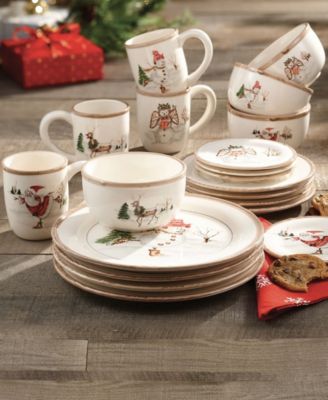 Christmas Twig 20 Pc. Dinnerware Set, Service for 4