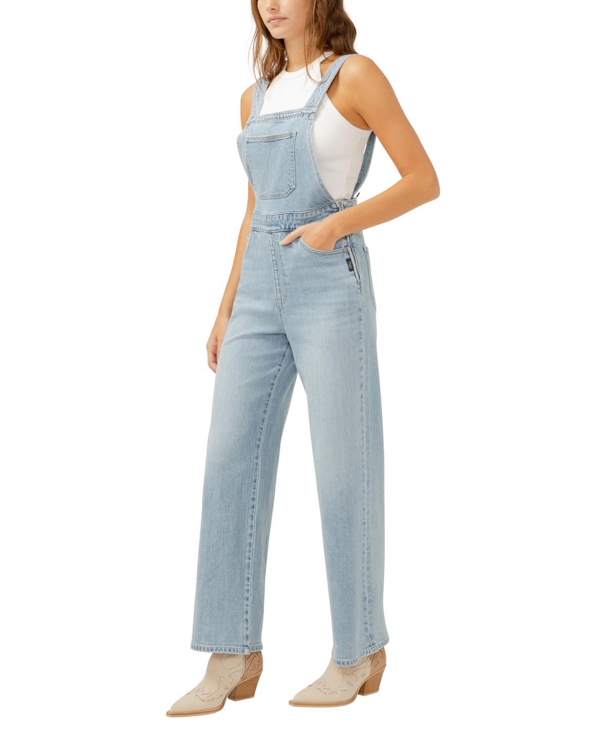 Silver Jeans Co. Women's Wide Leg Overall Jeans In Indigo