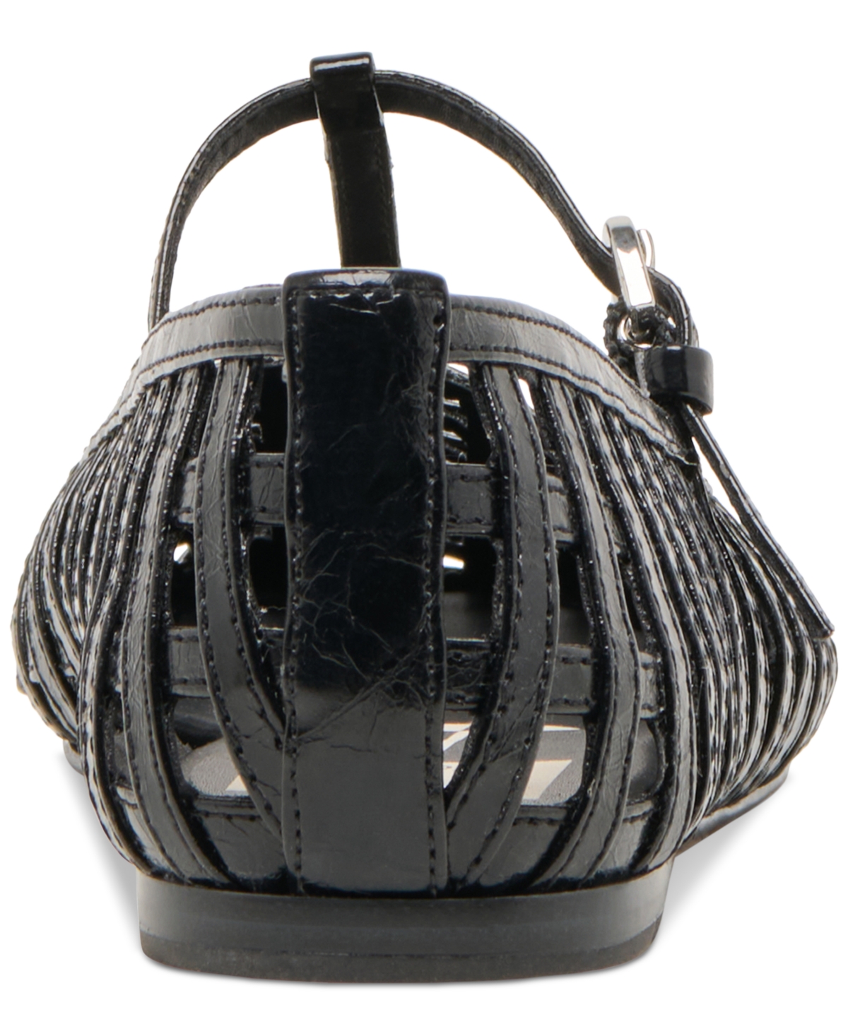 Dolce Vita Women's Rains T-strap Woven Mary Jane Flats In Black Leather