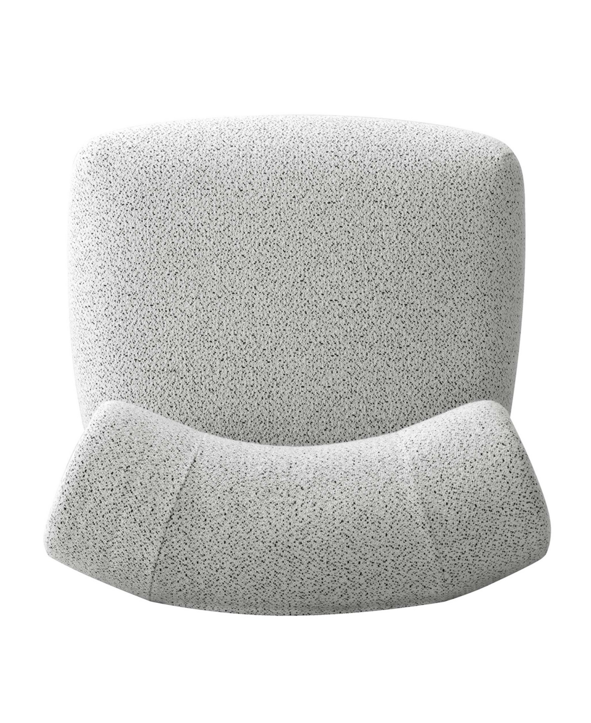 Manhattan Comfort Bartow Modern Woven Fabric Upholstered Accent Chair In Ivory,black