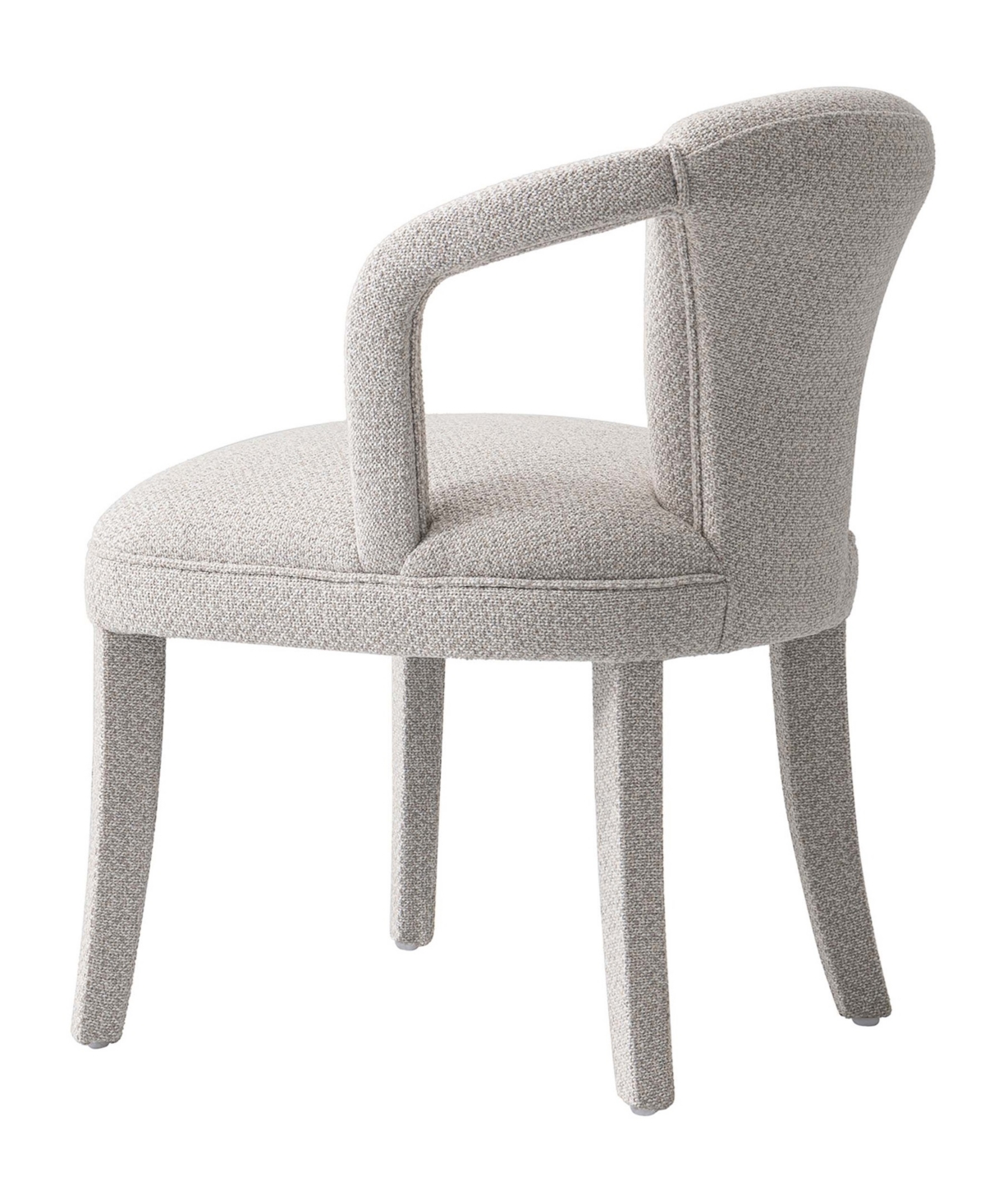 Manhattan Comfort Modern Palmer Tweed Dining Armchair In Silver