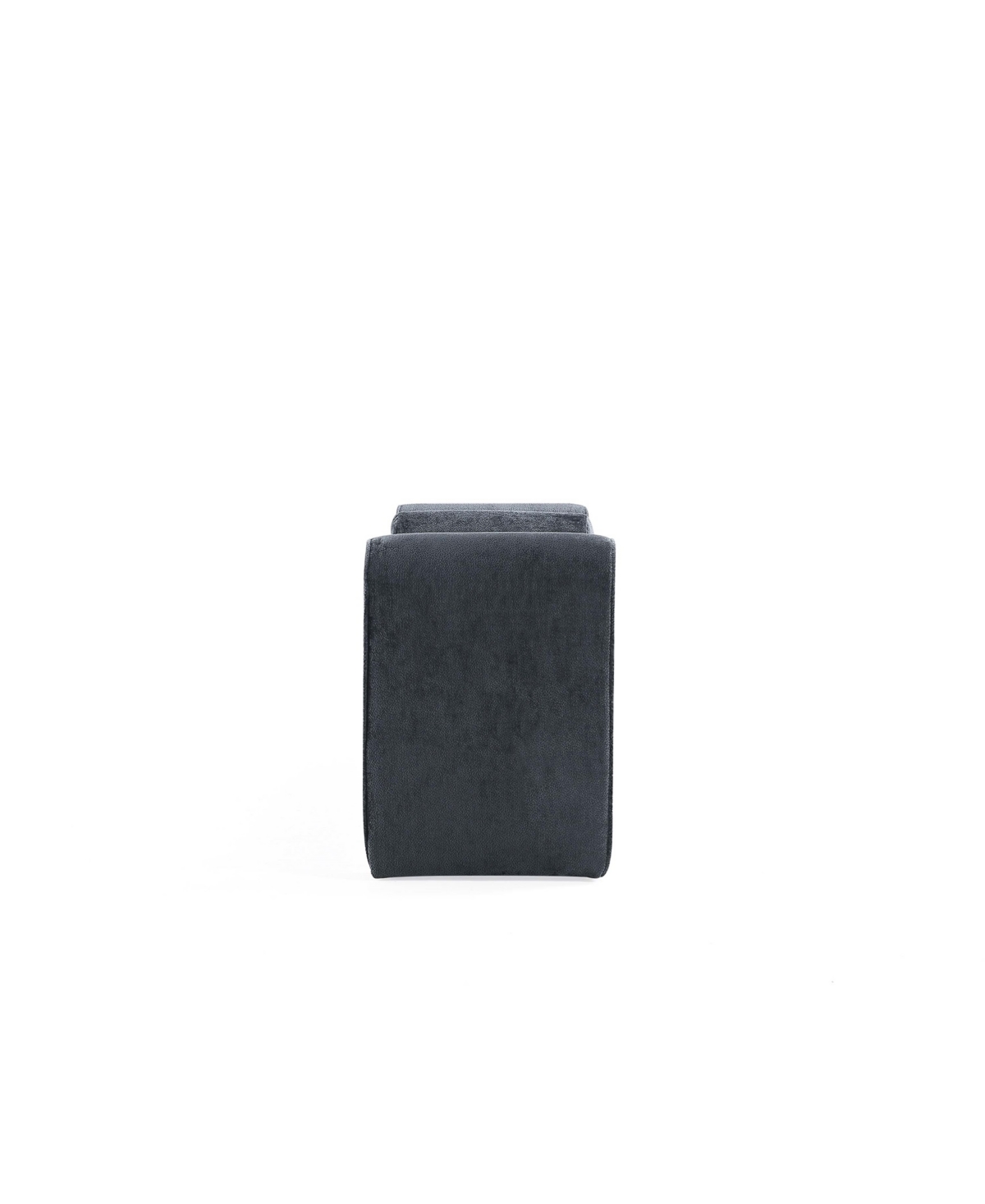 Manhattan Comfort 59" Concord Modern Chenille Bench In Black