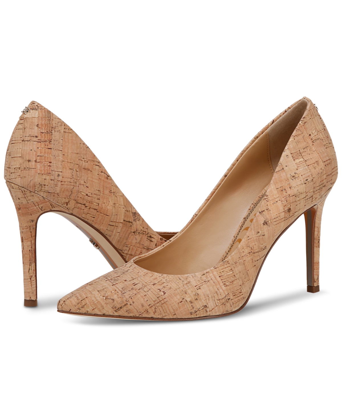 Sam Edelman Hazel Pointed Toe Pump Natural Beige Fabric In Natural Beige