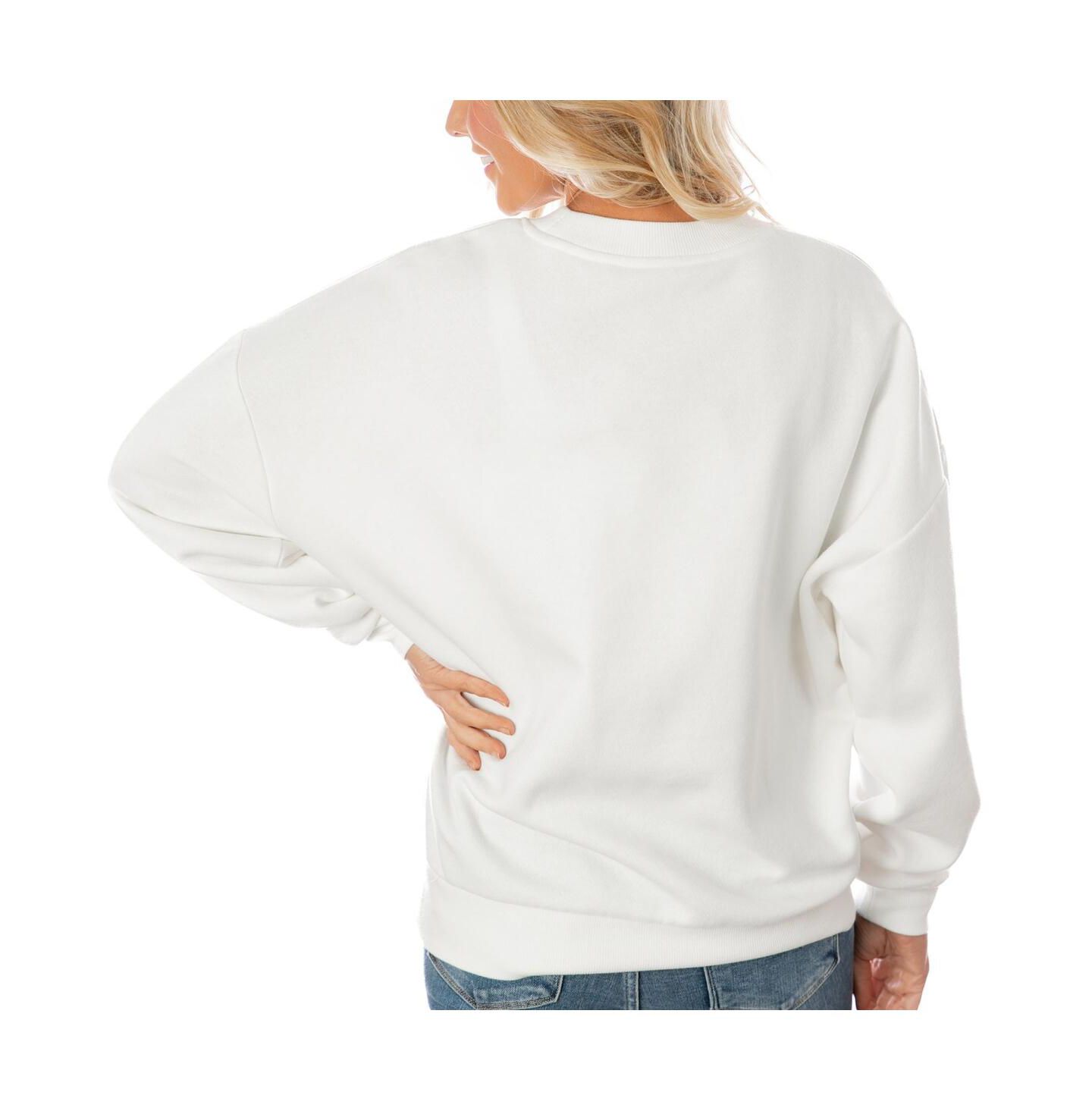 Женская толстовка Gameday Couture White Detroit Lions Oversized Line Pullover — фото 2
