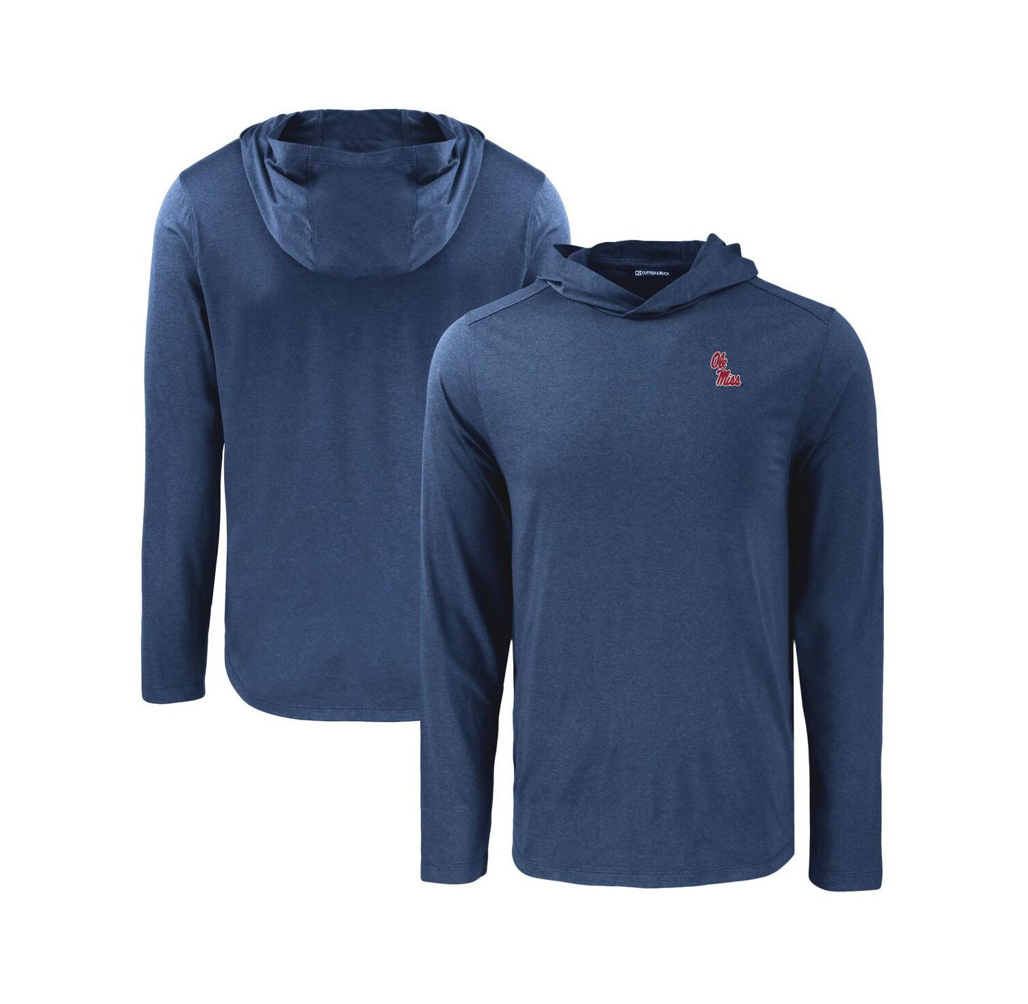 Men's Navy Ole Miss Rebels Coastline Epic Comfort Eco Long Sleeve Hoodie T-Shirt