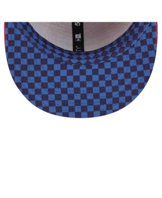 Men's Red Washington Nationals Checkered Undervisor 59FIFTY Fitted Hat