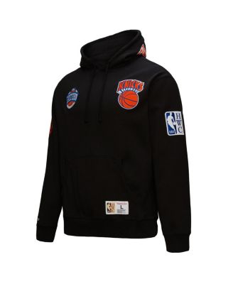 Men's Black New York Knicks Hardwood Classics Blackout Collection Pullover Hoodie