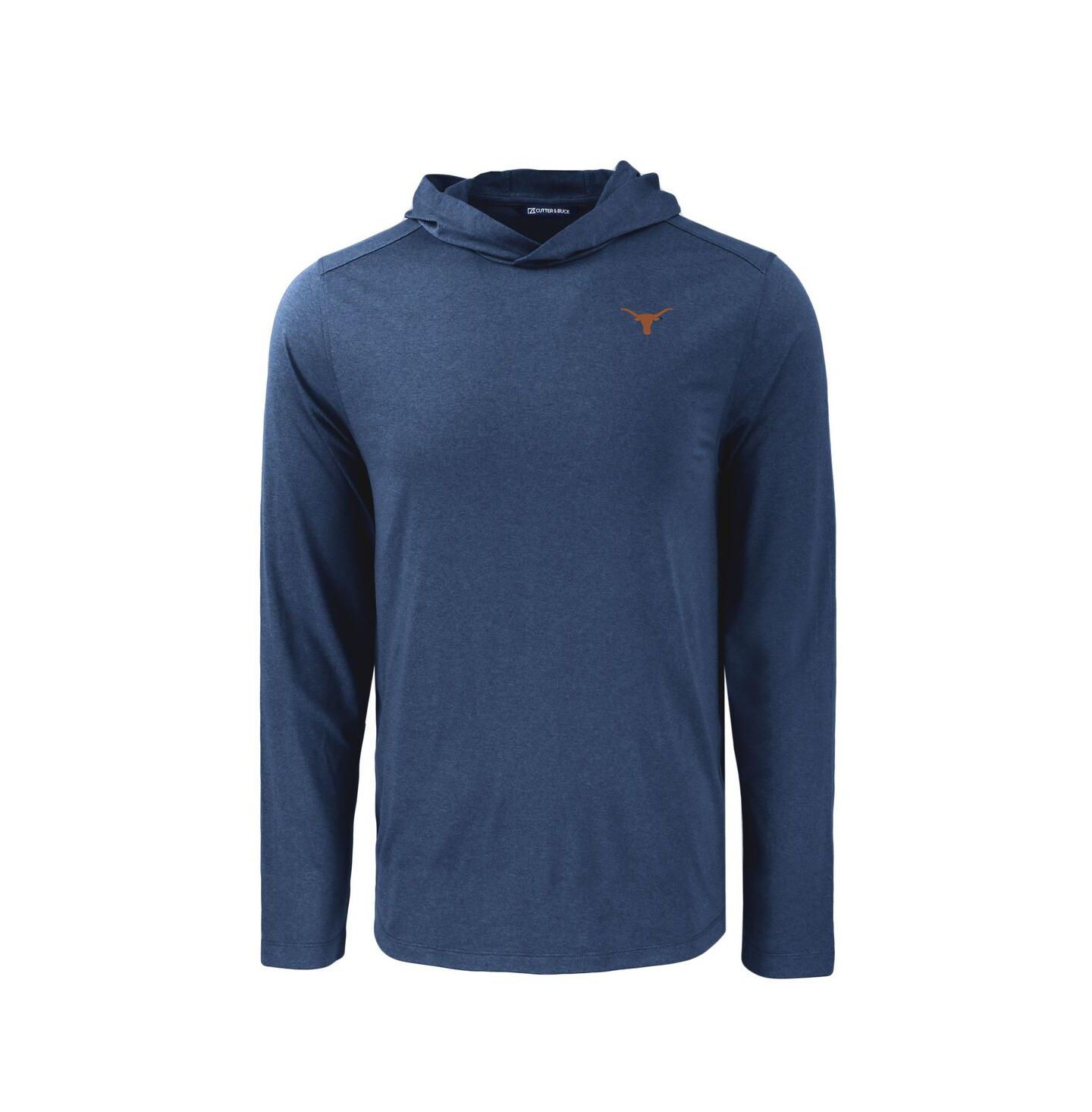 Мужское худи Cutter & Buck Navy Texas Longhorns Coastline Epic Comfort Eco Long Sleeve T-Shirt — фото 3