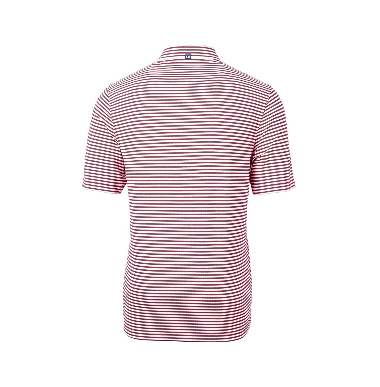Мужское поло Cutter & Buck Garnet South Carolina Gamecocks Vault DryTec Virtue Eco Pique Stripe Polo — фото 2