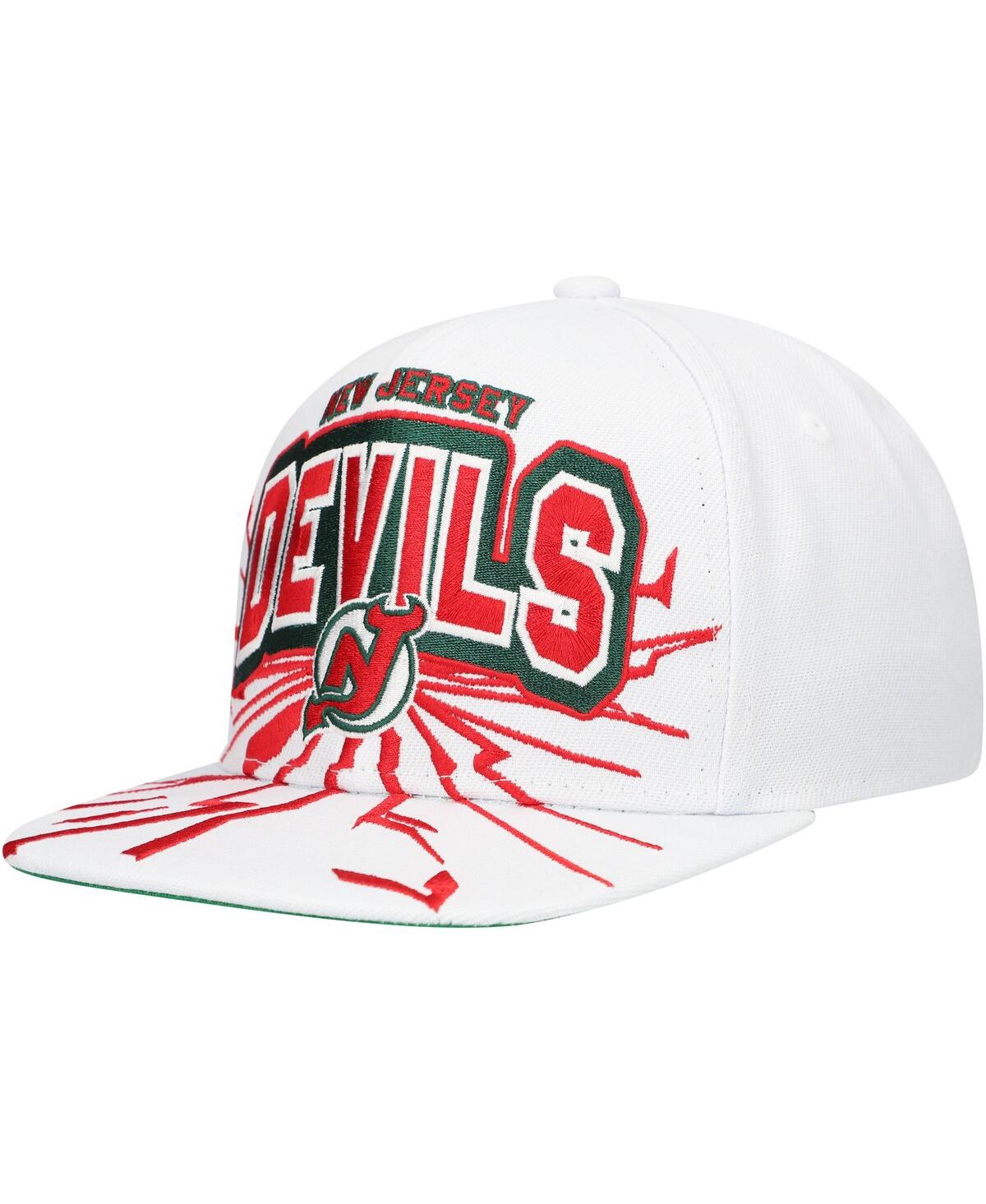 Mitchell & Ness Big Boys And Girls White New Jersey Devils After Shock Snapback Hat In White