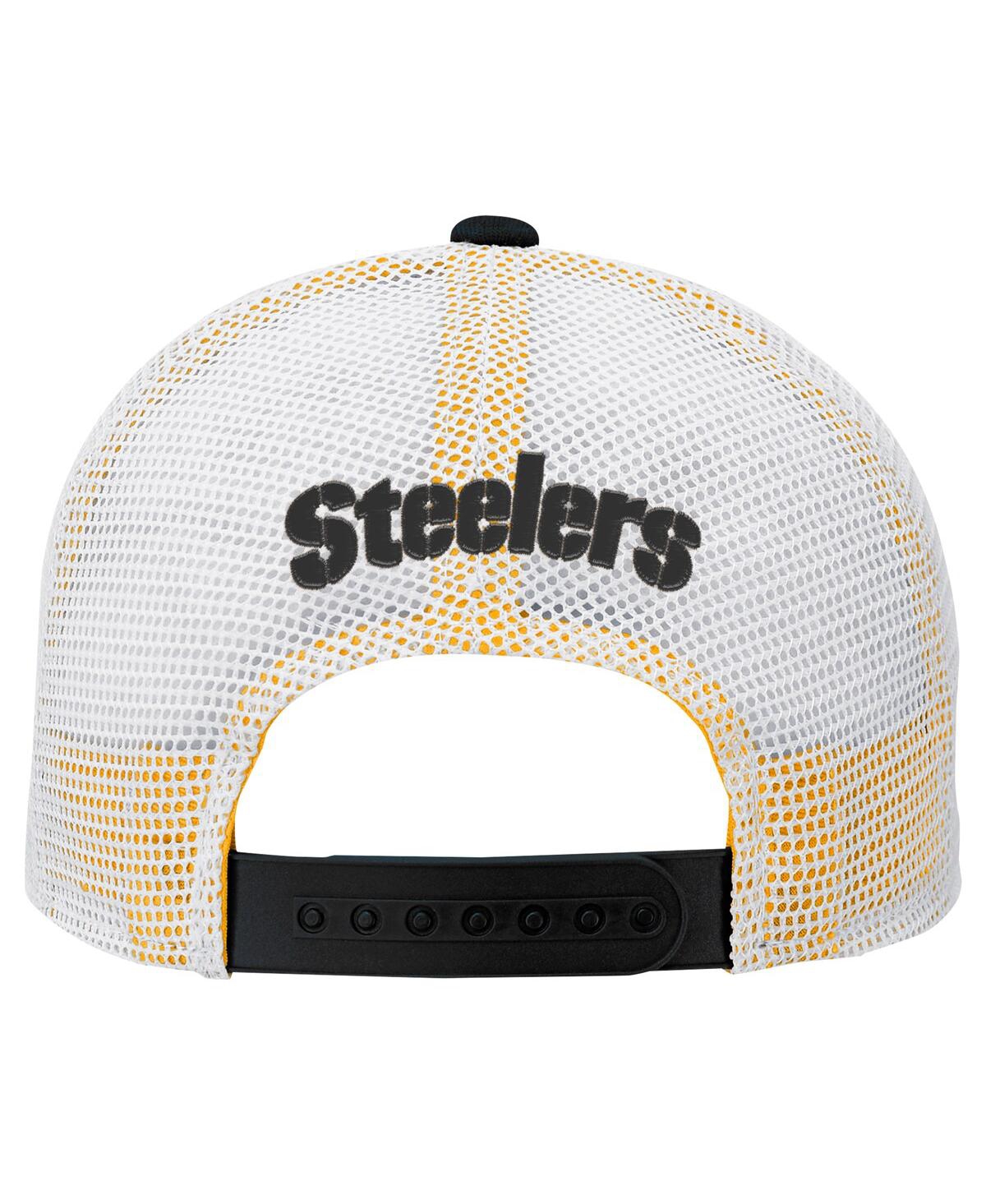 Outerstuff Preschool Black Pittsburgh Steelers Core Lockup Trucker Adjustable Hat In Black