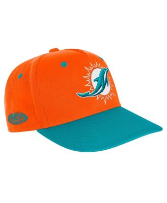 Outerstuff - Big Boys and Girls Orange/Aqua Miami Dolphins Pro-Sport Precurved Structured Adjustable&nbsp;Hat