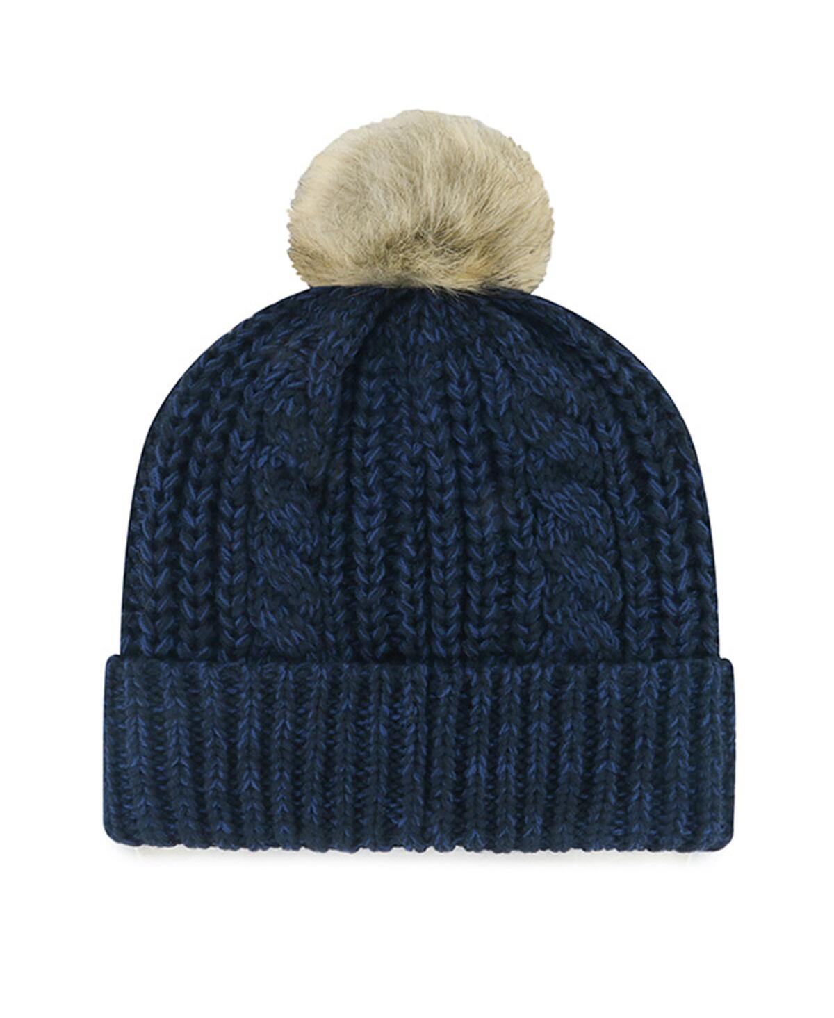 47 Brand Women's Navy Houston Texans Meeko Cuffed Knit Hat With Pom In Navy