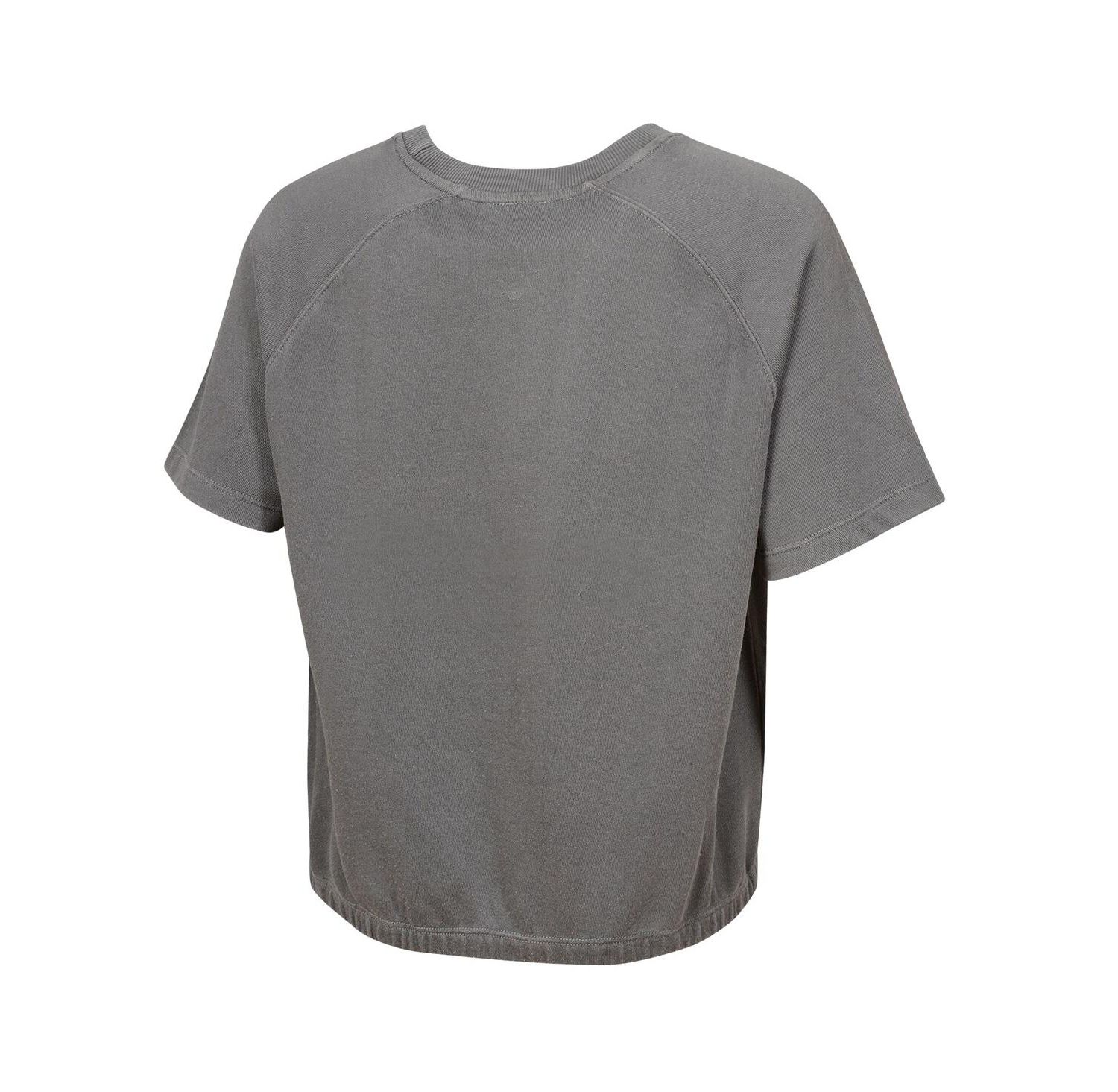Women's Gray Detroit Lions Mineral Wash Short Sleeve Top