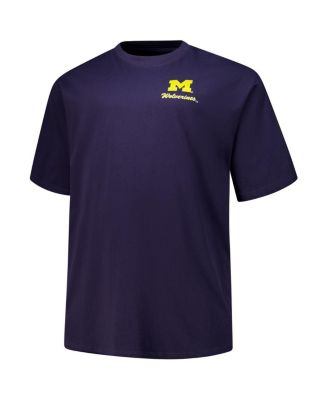 Men's Navy Michigan Wolverines Big Tall Helmet T-Shirt