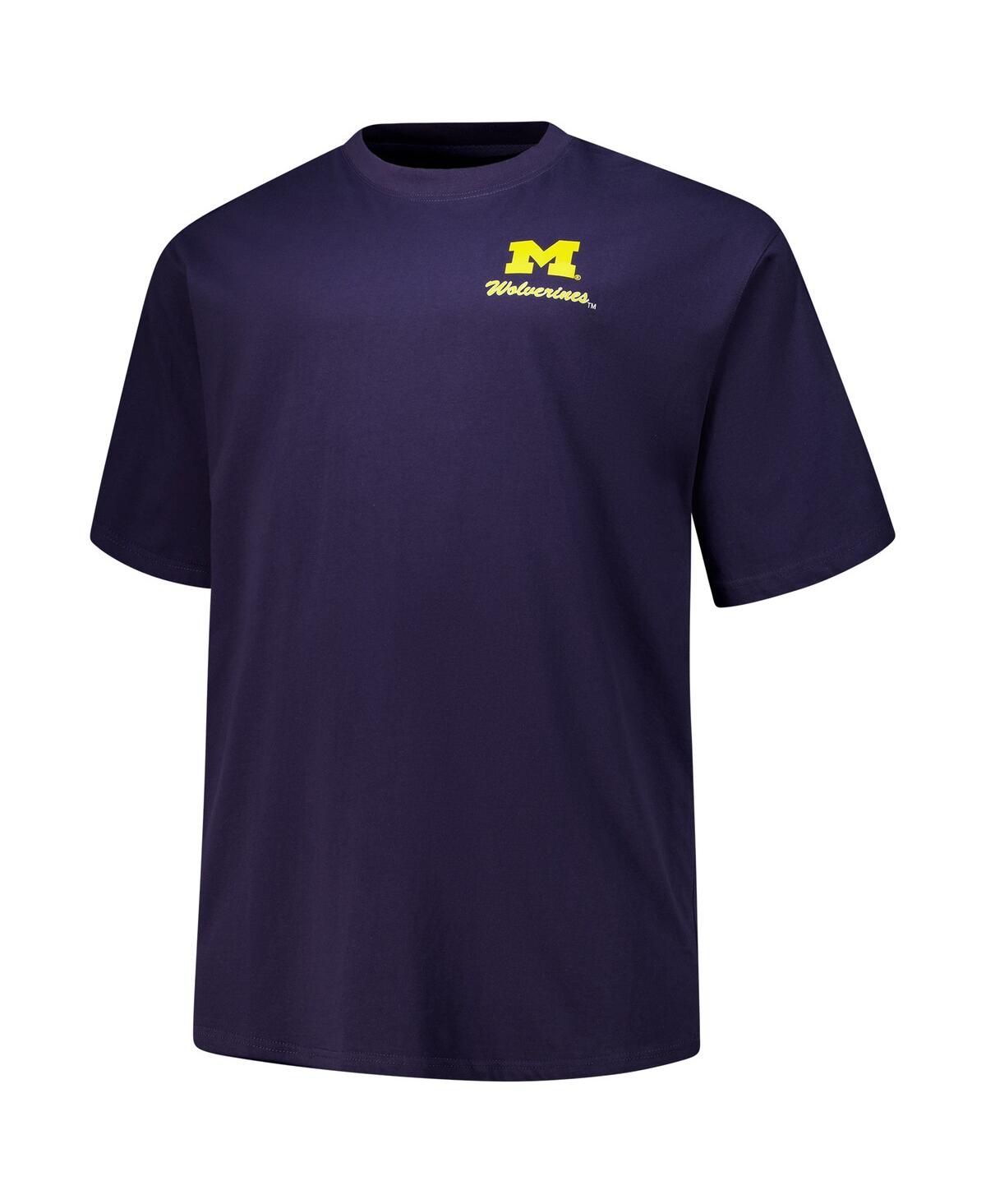 Fanatics Men's Navy Michigan Wolverines Big Tall Helmet T-shirt In Navy