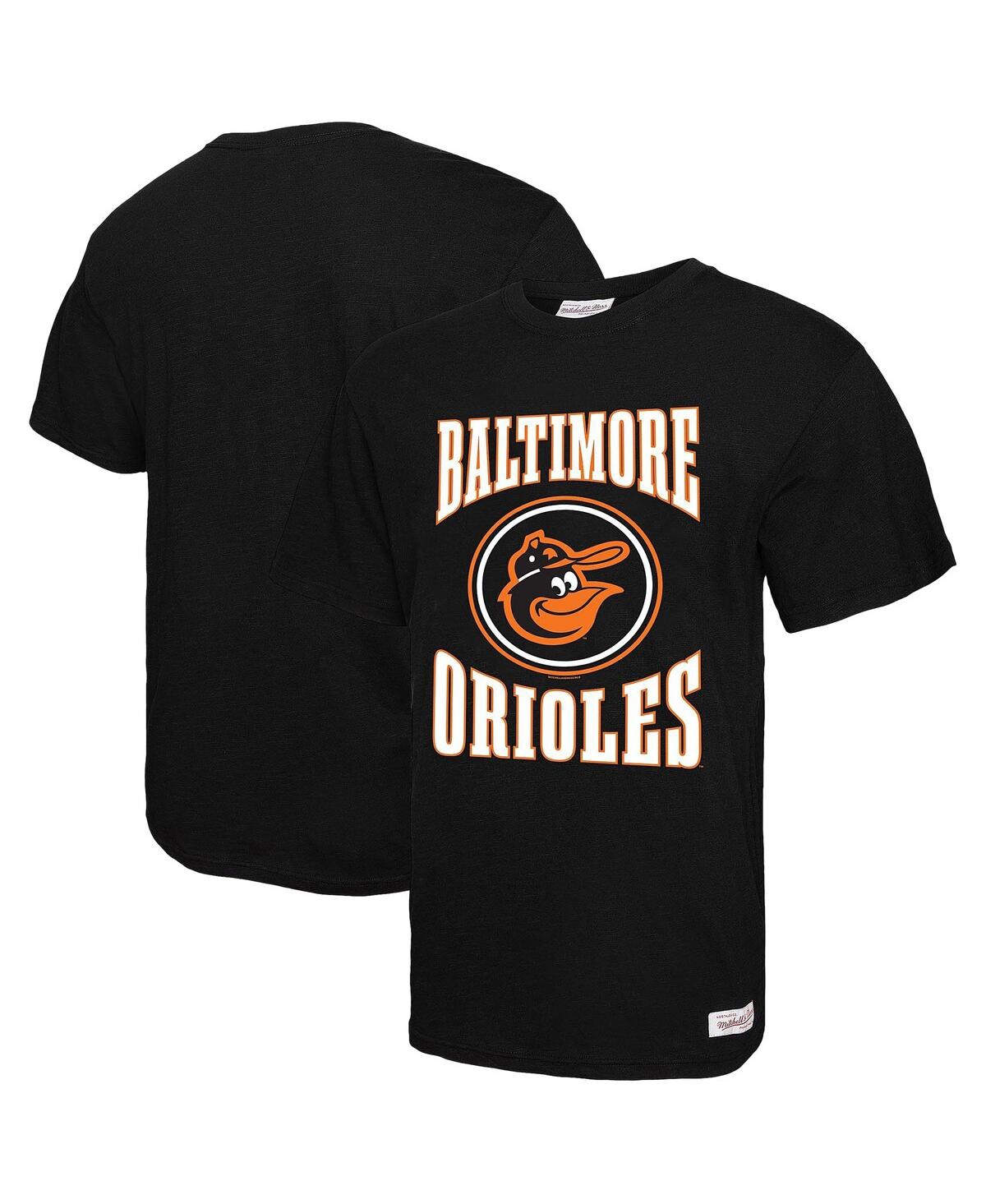 Men's Black Baltimore Orioles Arched Logo Slub T-Shirt - Black