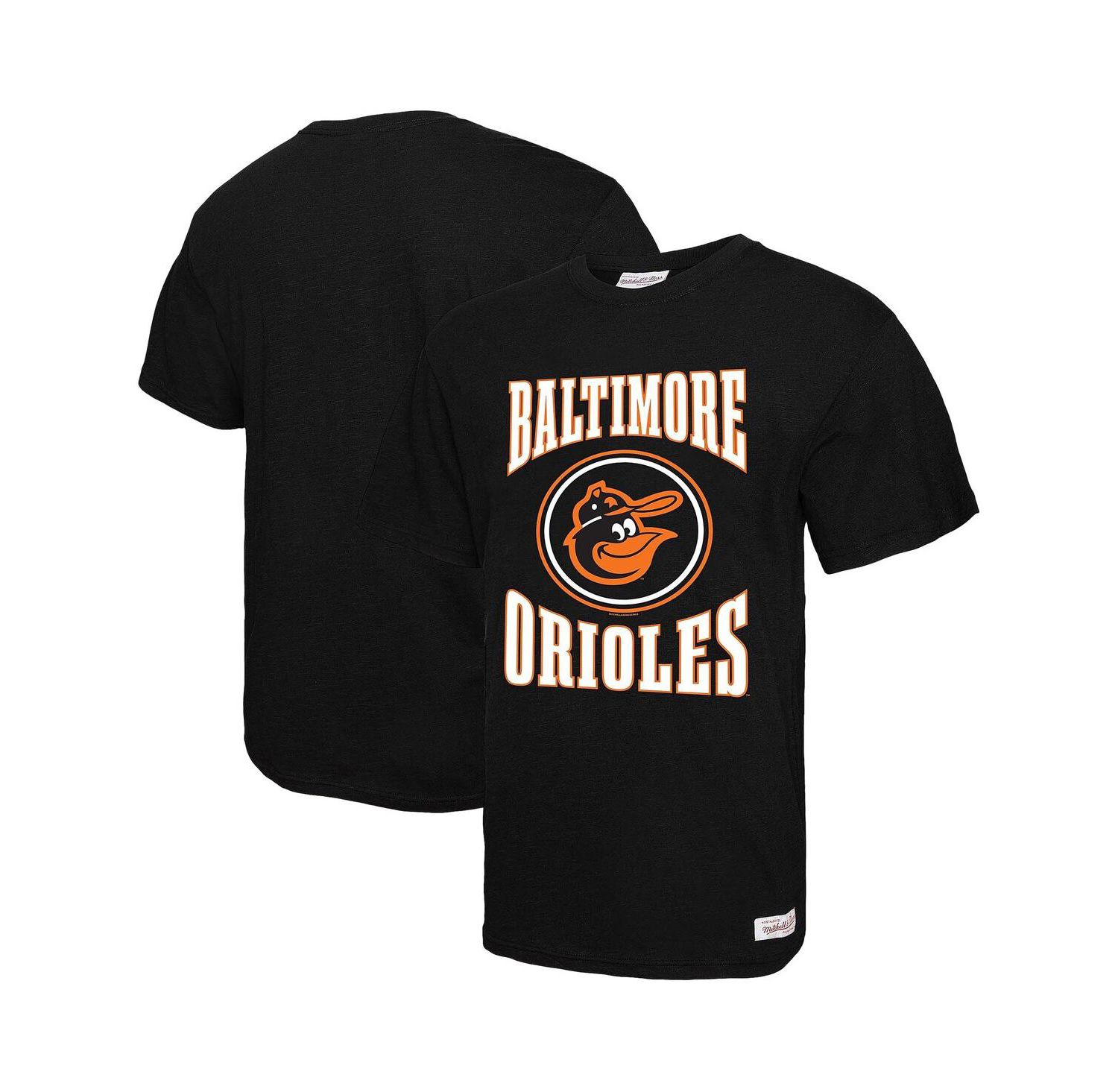 Men's Black Baltimore Orioles Arched Logo Slub T-Shirt