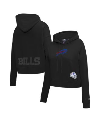 Pro Standard - Women's  Black Buffalo Bills Jeweled Cropped Pullover Hoodie