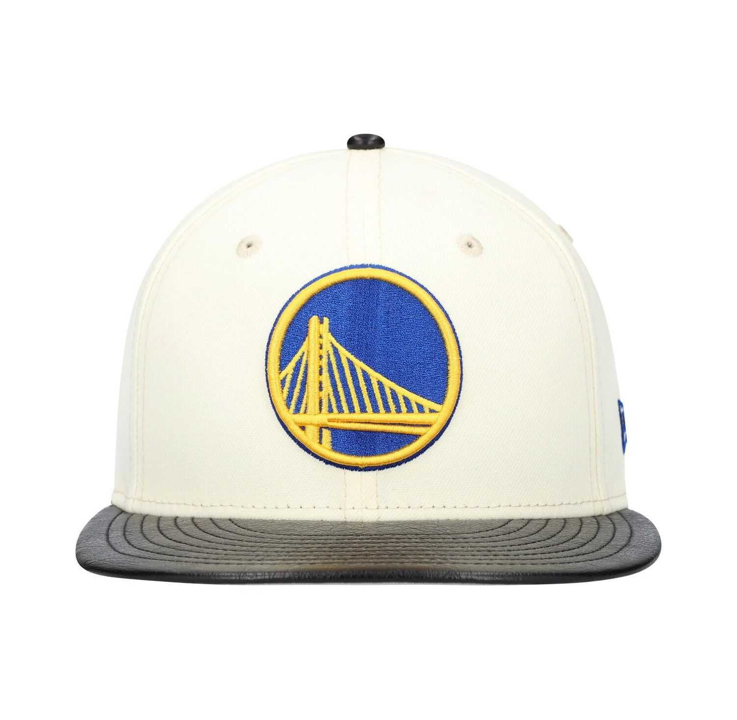 Men's White/Black Golden State Warriors Visor Two-Tone 59FIFTY Fitted Hat