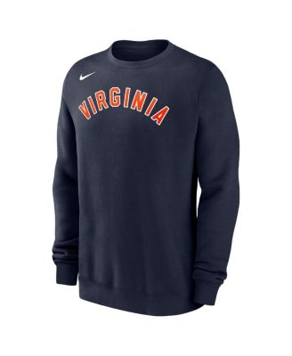 Men's Navy Virginia Cavaliers Arched Logo Club Fleece Pullover Sweatshirt