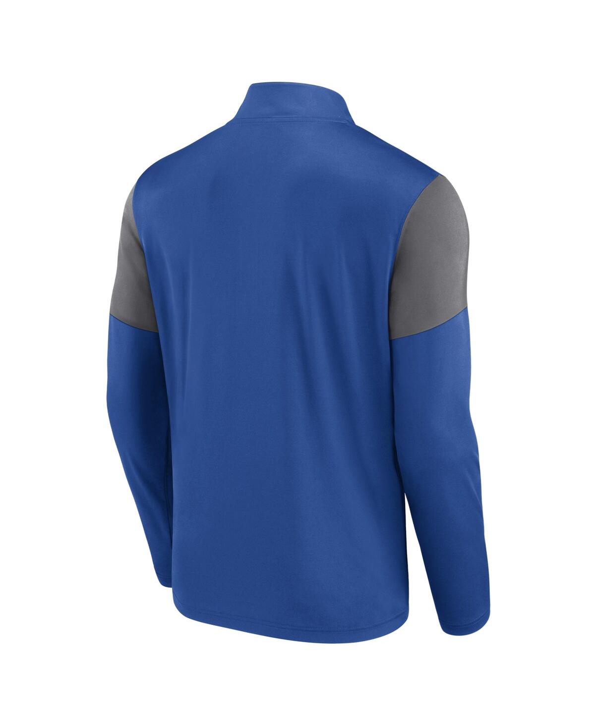 Fanatics Men's Royal New York Mets Logo Quarter-zip Top In Royal